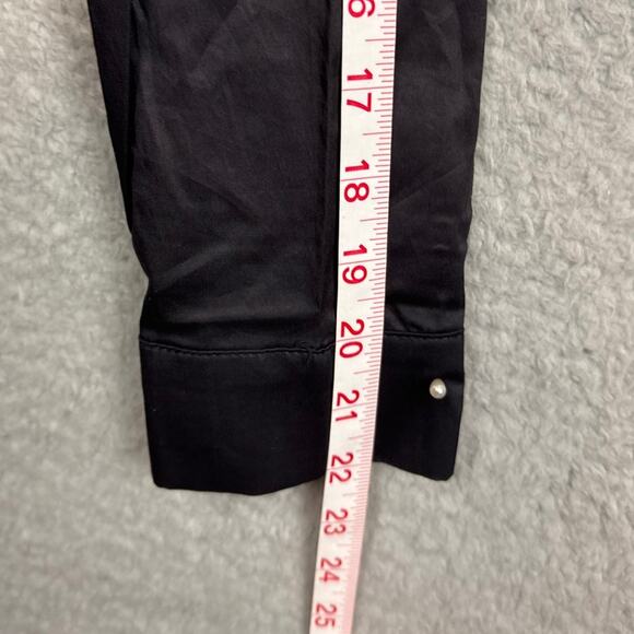 Harshman Belinda A-Line Midi Dress Black Brushed Cotton Draw String Waist NWT M - Picture 6 of 10